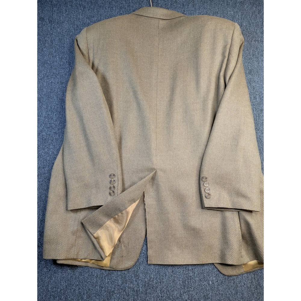Corbin William Kurtz Mens 46R Blazer Sport Coat Tan Brown Wool Blend 2 Button - Picture 10 of 12